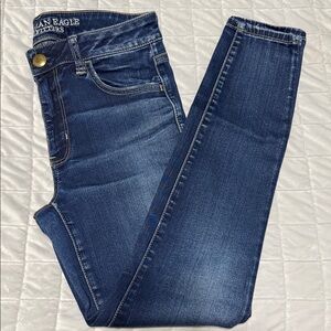 American Eagle Outfitters Women's Dark Blue Jeggings